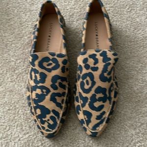 LuckyBrand size 8M Ink Leopard loafers